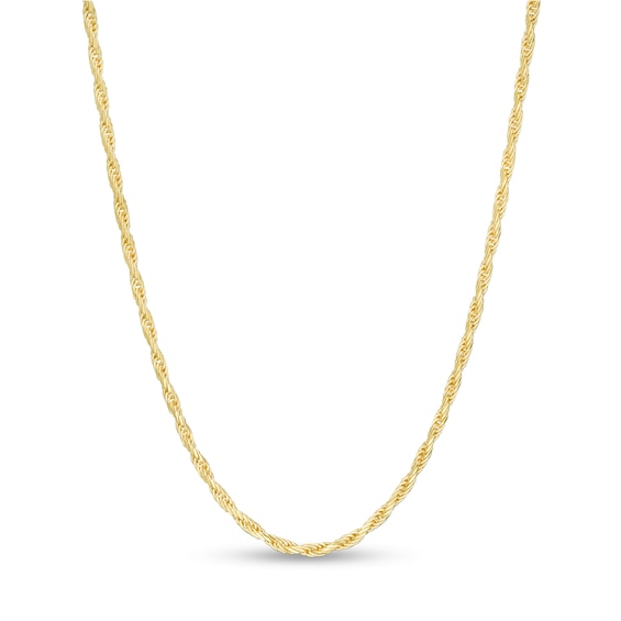 Made in Italy 1.2mm Adjustable Rope Chain Necklace in 14K Gold - 22"