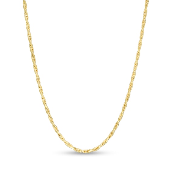 Made in Italy 1.2mm Adjustable Rope Chain Necklace in 14K Gold - 22"