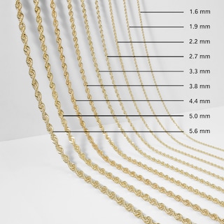 Main Image 4 of Made in Italy 1.2mm Adjustable Rope Chain Necklace in 14K Gold - 22"