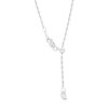 Thumbnail Image 2 of Made in Italy 1.2mm Adjustable Rope Chain Necklace in 14K White Gold - 22"