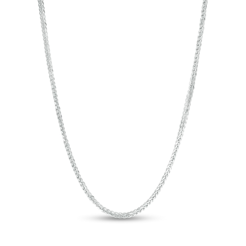 Main Image 1 of Made in Italy 0.85mm Wheat Chain Necklace in 10K White Gold - 16"