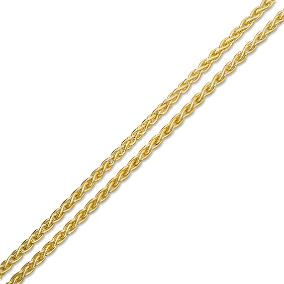 1/15 CT. T.w. Diamond Double Strand Bracelet in Sterling Silver with 14K Gold Plate - 7.25"