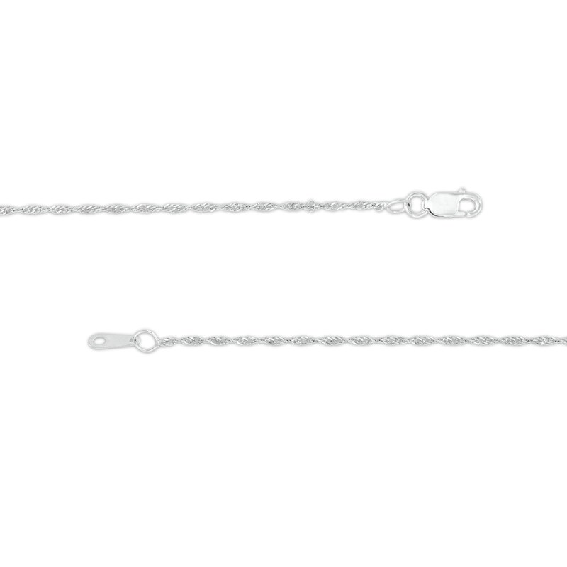 Main Image 4 of 1.25mm Singapore Chain Necklace in Solid 10K White Gold - 20"