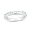 Thumbnail Image 0 of Princess-Cut Lab-Created White Sapphire Channel-Set Band in Sterling Silver