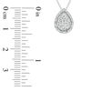 Thumbnail Image 2 of 1/2 CT. T.W. Baguette and Round Diamond Pear-Shaped Pendant in 10K White Gold