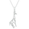 Thumbnail Image 1 of Diamond Accent Giraffe Pendant in Sterling Silver