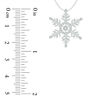 Thumbnail Image 2 of 1/5 CT. T.W. Diamond Snowflake Pendant in Sterling Silver