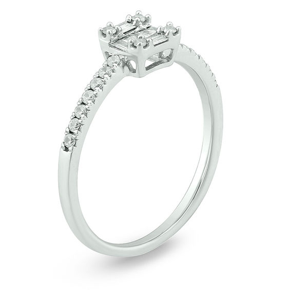 1 4 ct t w composite diamond square promise ring in 10k t square in composite chart