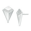 Thumbnail Image 1 of 1/20 CT. T.W. Diamond Chevron Kite-Shaped Stud Earrings in Sterling Silver
