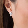 Thumbnail Image 2 of 1/20 CT. T.W. Diamond Chevron Kite-Shaped Stud Earrings in Sterling Silver