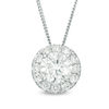 Thumbnail Image 0 of 1 CT. T.W. Certified Diamond Frame Pendant in 14K White Gold (I/SI2)