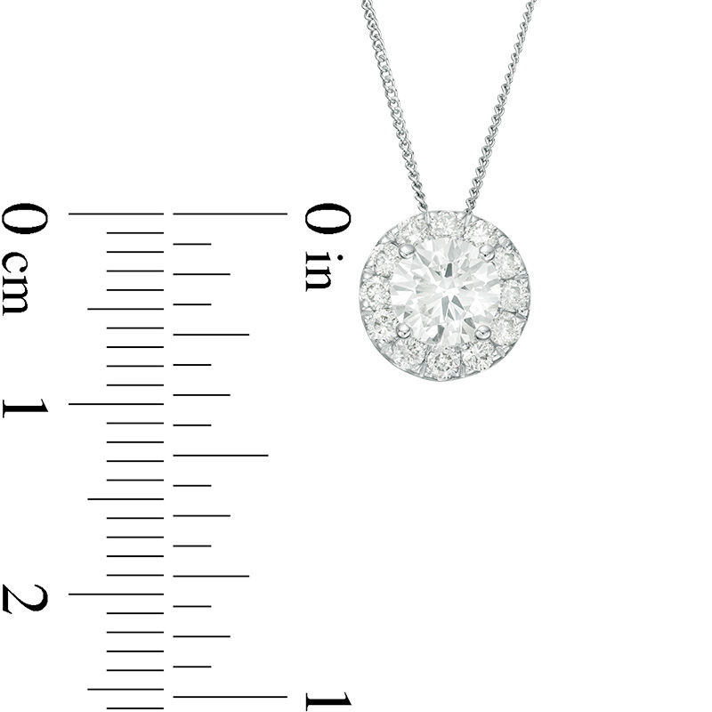 1 CT. T.W. Certified Diamond Frame Pendant in 14K White Gold (I/SI2)