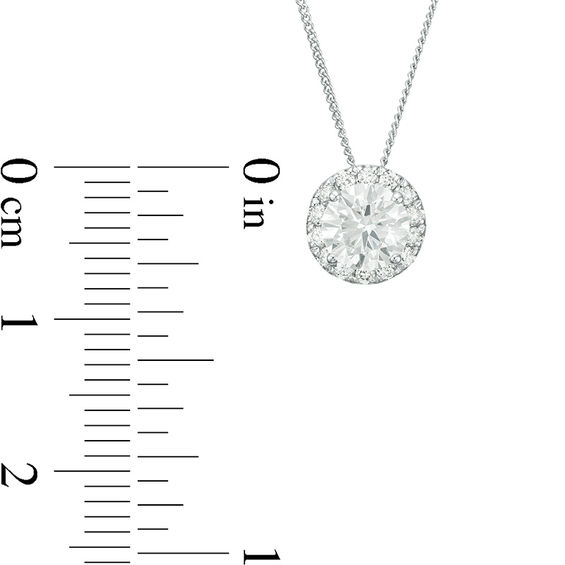 CT. T.w. Certified Diamond Frame Pendant in 14K White Gold (I/Si2