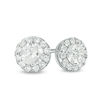 Thumbnail Image 0 of 1 CT. T.W. Certified Diamond Frame Stud Earrings in 14K White Gold (I/SI2)