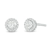 Thumbnail Image 1 of 1/2 CT. T.W. Diamond Frame Stud Earrings in 14K White Gold