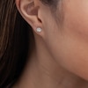 Thumbnail Image 2 of 1/2 CT. T.W. Diamond Frame Stud Earrings in 14K White Gold