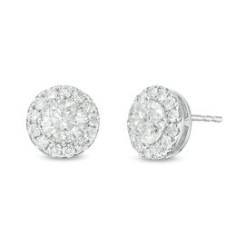 1/6 CT. T.W. Composite Diamond Frame Stud Earrings in Sterling 