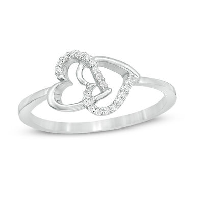 10k heart ring