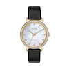 Thumbnail Image 1 of Ladies' Citizen Eco-Drive® Crystal Accent Gold-Tone IP Strap Watch with Mother-of-Pearl Dial (Model: FE7042-07D)