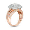 Thumbnail Image 2 of 2 CT. T.W. Princess-Cut and Baguette Diamond Frame Multi-Row Engagement Ring in 14K Two-Toned Gold