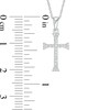 Thumbnail Image 3 of 1/10 CT. T.W. Diamond Flared Cross Pendant in 10K White Gold
