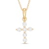 Thumbnail Image 0 of 1/5 CT. T.W. Diamond Station Cross Pendant in 10K Gold