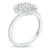 Thumbnail Image 3 of 3/8 CT. T.W. Composite Diamond Petal Frame Ring in 10K White Gold