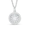 Thumbnail Image 0 of 1/2 CT. T.W. Diamond Double Frame Pendant in 10K White Gold