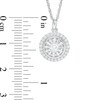 Thumbnail Image 3 of 1/2 CT. T.W. Diamond Double Frame Pendant in 10K White Gold