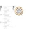 Thumbnail Image 3 of 1/2 CT. T.W. Composite Diamond Flower Frame Stud Earrings in 10K Gold