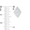 Thumbnail Image 3 of 3/4 CT. T.W. Composite Diamond Double Kite-Shaped Frame Stud Earrings in 10K White Gold