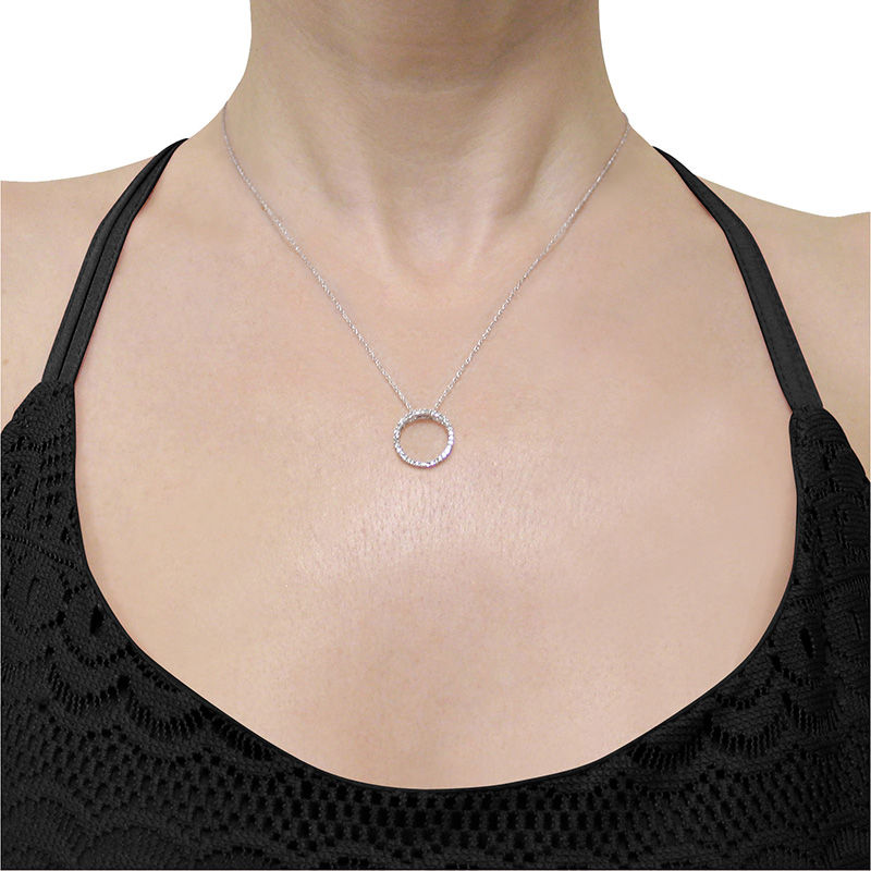 Hammered Open Circle Necklace