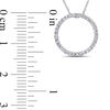 Thumbnail Image 3 of 1/8 CT. T.W. Diamond Open Circle Pendant in 10K White Gold - 17"