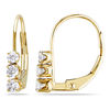 Thumbnail Image 0 of 1/4 CT. T.W. Diamond Three Stone Drop Earrings in 14K Gold