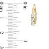 Thumbnail Image 3 of 1/4 CT. T.W. Diamond Three Stone Drop Earrings in 14K Gold