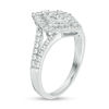 Thumbnail Image 3 of 3/4 CT. T.W. Composite Diamond Double Kite-Shaped Frame Split Shank Ring in 10K White Gold