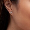 Thumbnail Image 2 of 1/4 CT. T.W. Princess-Cut Composite Diamond Stud Earrings in 10K White Gold