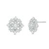 Thumbnail Image 1 of 3/8 CT. T.W. Composite Diamond Petal Frame Stud Earrings in 10K White Gold