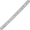 Thumbnail Image 0 of 1 CT. T.W. Diamond Square Rope-Edged Links Tennis Bracelet in 14K White Gold