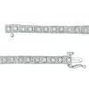 Thumbnail Image 2 of 1 CT. T.W. Diamond Square Rope-Edged Links Tennis Bracelet in 14K White Gold