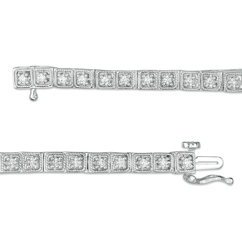 Yellow Gold Links With White Diamonds On a Cord Bracelet