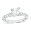 Thumbnail Image 1 of Celebration Ideal 1-1/5 CT. T.W. Princess-Cut Certified Diamond Vintage-Style Engagement Ring in 14K White Gold (I/I1)