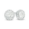 Thumbnail Image 0 of 3/4 CT. T.W. Diamond Frame Stud Earrings in 14K White Gold