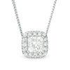 Thumbnail Image 1 of 1/3 CT. T.W. Princess-Cut Diamond Frame Pendant in 14K White Gold