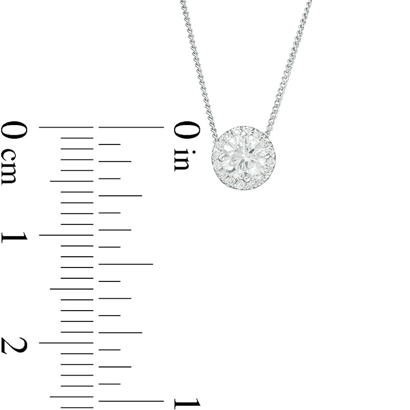 Main Image 3 of 1/3 CT. T.W. Diamond Frame Pendant in 14K White Gold