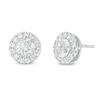 Thumbnail Image 0 of 2 CT. T.W. Diamond Frame Stud Earrings in 14K White Gold
