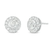 Thumbnail Image 1 of 2 CT. T.W. Diamond Frame Stud Earrings in 14K White Gold