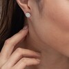 Thumbnail Image 2 of 2 CT. T.W. Diamond Frame Stud Earrings in 14K White Gold