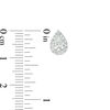 Thumbnail Image 2 of 1 CT. T.W. Certified Pear-Shaped Diamond Frame Stud Earrings in 14K White Gold (I/SI2)