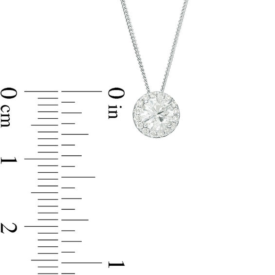 CT. T.w. Diamond Frame Pendant in 14K White Gold
